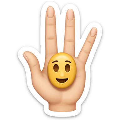 Please create a 3D emoji that shows the number "1" using "1" fingers. I’d like it to resemble the iPhone emoji style! sticker