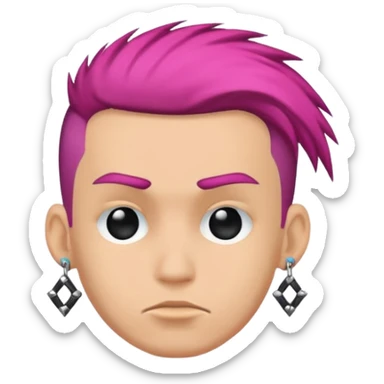 punk man wearing earrings sticker