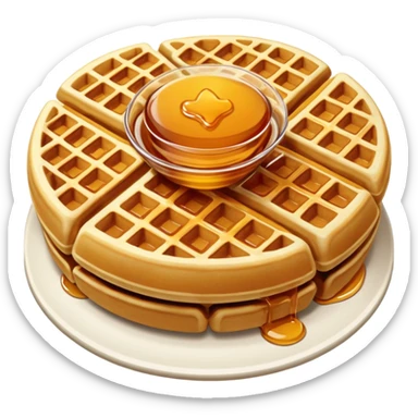 waffles with maple syrup sticker