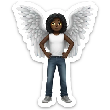 black angel wings sticker