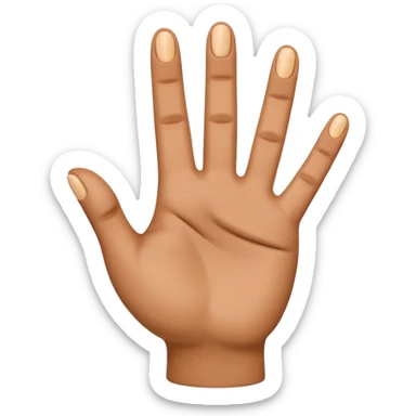 Please create a 3D emoji that shows the number 1 using fingers. I’d like it to resemble the iPhone emoji style!" sticker