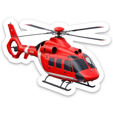 Rescue Helicopter - Airbus H145 (Model Year: 2021) (Iconic colour: Red with white) sticker