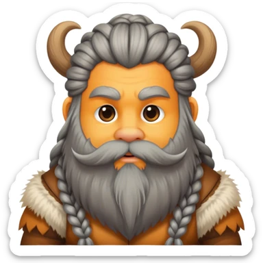 a furry creature similar to a Scandinavian dwarf sticker