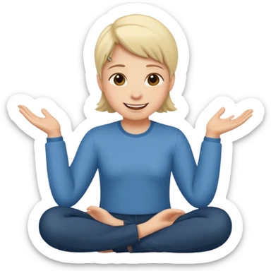 We both sat down, and she started the conversation sticker