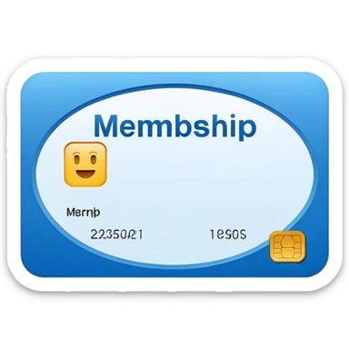 membership card  sticker
