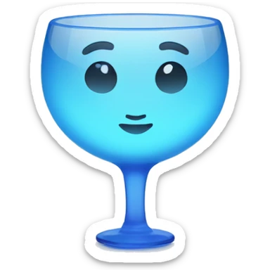 3d glass icon No Ads in blue color sticker