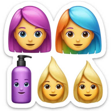 Crie produtos de cabelo sticker