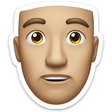 Create an emoji of a face where one hand is pulling down the lower eyelid, expressing skepticism or disbelief. The face should have a slightly raised eyebrow and a neutral or unimpressed expression. sticker