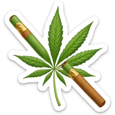 Crea un cigarro de marihuana  sticker