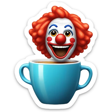 Espresso dressed as a clown also dancing provocatively sticker