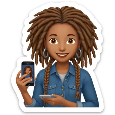 graphic designer with locs black woman sticker
