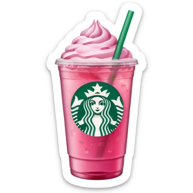 pink drink from star bucks that has the logo sticker