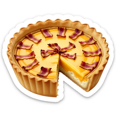 Bacon cheese quiche sticker