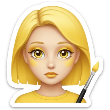 Clean girl avez visage jaune sticker