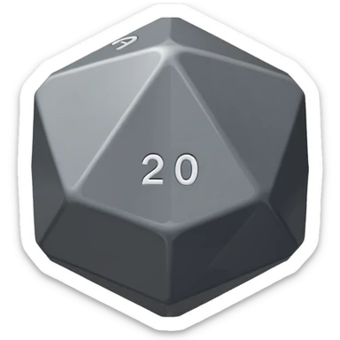 roll a d20 sticker