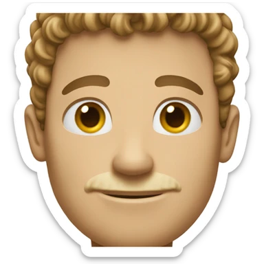 À tall man with short curly hair  sticker