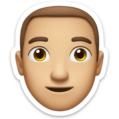 raised eyebrow smile sticker