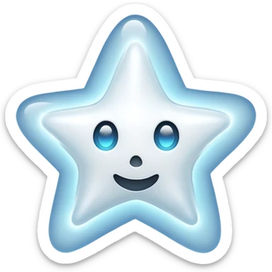 ghost star white sticker