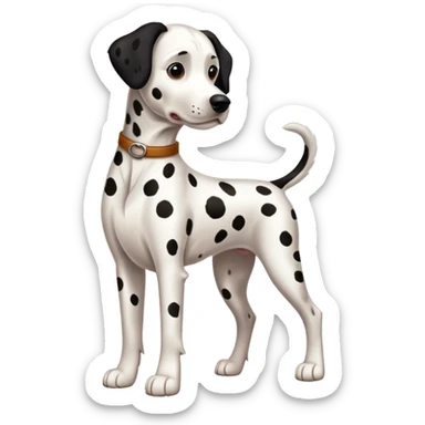 dalmatian with brown spots sticker