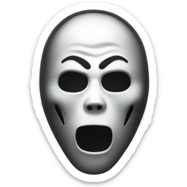 ghost face mask from scream the horror movie sticker
