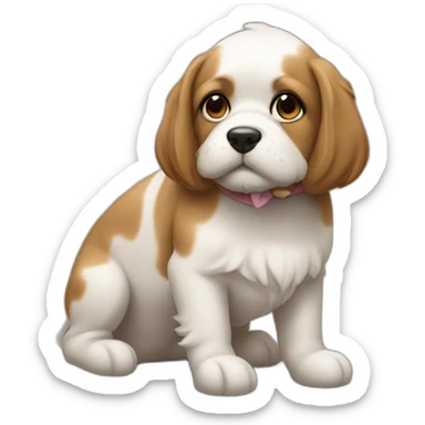 Gata besando a perro sticker