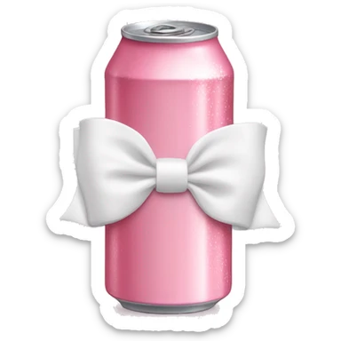 light pink diet coke with white bow sticker