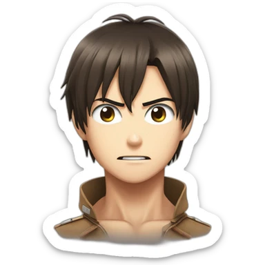 Eren of attack on titan sticker