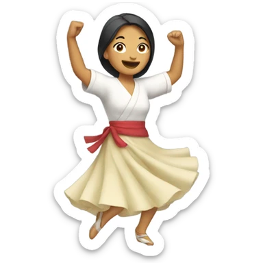 Filipino lady dancing sticker