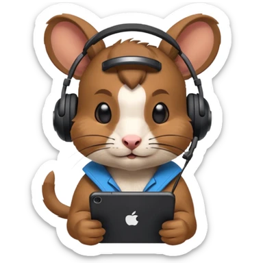 Degu playing brawlstars sticker