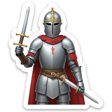 Headless Knight with Sword close up sticker