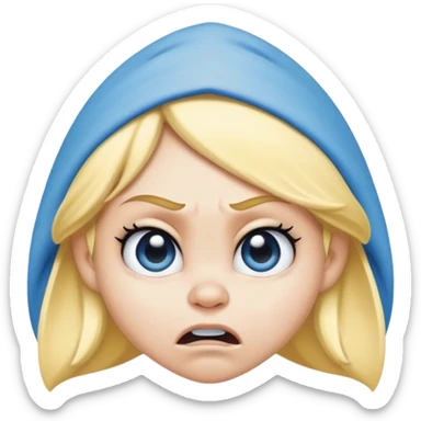 Smurfette angry  sticker