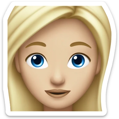 blonde hair blue eyed woman new castor sticker