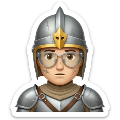 Knights with Glasses: Knight with cracked lenses after battle



















 sticker