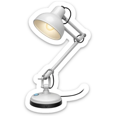 Luxo Jr. white lamp Pixar sticker