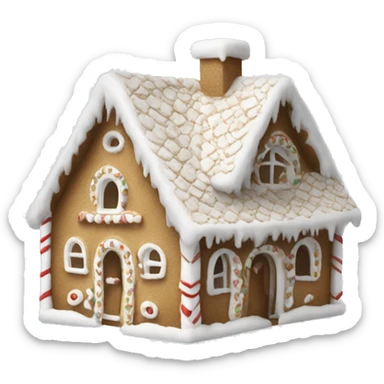 white gingerbread house  sticker