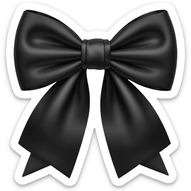 Black bow emoji sticker