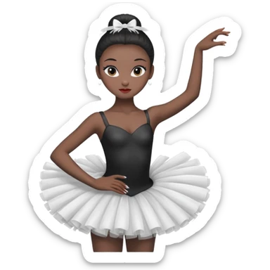 Black swan ballerina emojie sticker