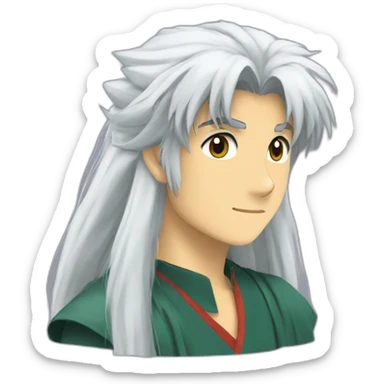 Inuyasha long haired sticker