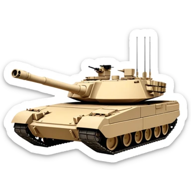 M1 Abrams Tank (sand colour) sticker