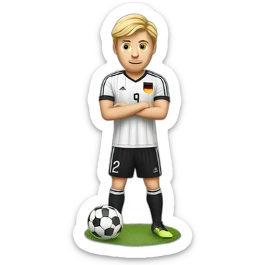 German soccer player defending sticker