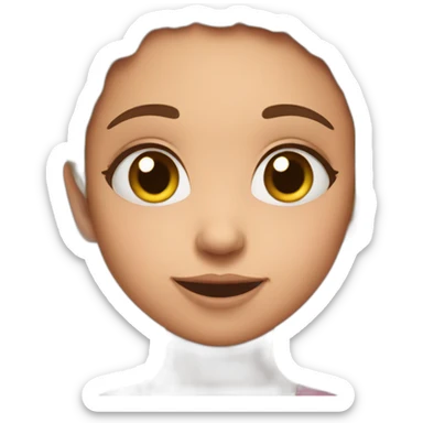 Innocent girl blushing  sticker