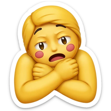 emoji strangling itself  sticker