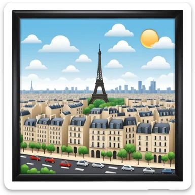 windy day in paris sticker