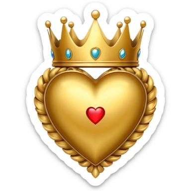 Corazon con una corona sticker