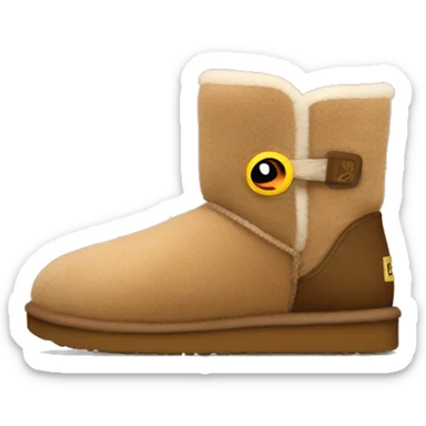 soft uggs light brown fuzzy sticker