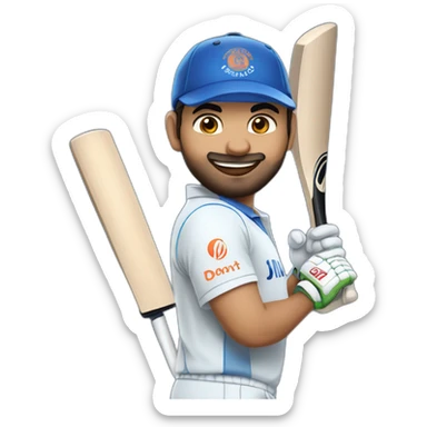 Rohit sharma IN CRICKET INIFORM WITH BAT sticker