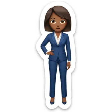 Black teacher/professor looking like the fictional character Annalise Keating from How To Get Away With Murder sticker