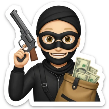 The bitlife robber emoji sticker