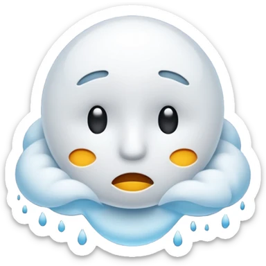 the air escaping emoticon that makes you feel so empty and light sticker