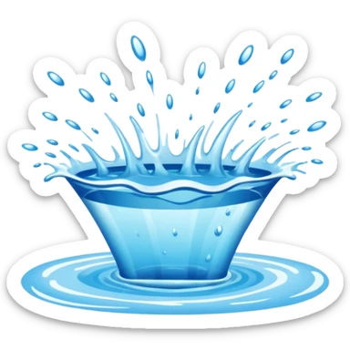 water splash from jumping into swimming pool sticker